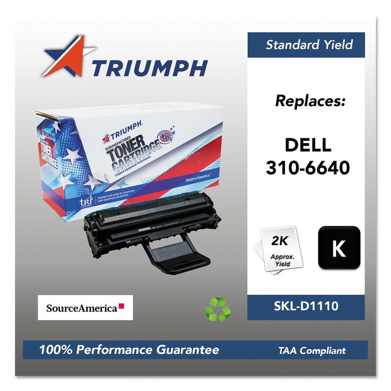 751000NSH1083 REMANUFACTURED 310-6640 GC502 (1100) TONER, 2000 PAGE-YIELD, BLACK