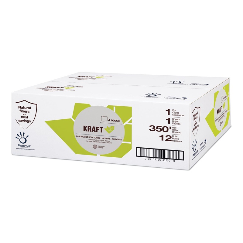 HEAVENLY SOFT PAPER TOWEL, 1-PLY, 5.5″ X 5.5″, BROWN, 350 FT/ROLL, 12 ROLLS/CT