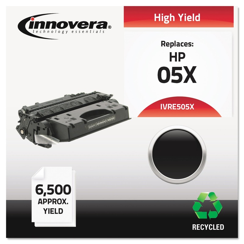 REMANUFACTURED CE505X (05X) HIGH-YIELD TONER, 6500 PAGE-YIELD, BLACK