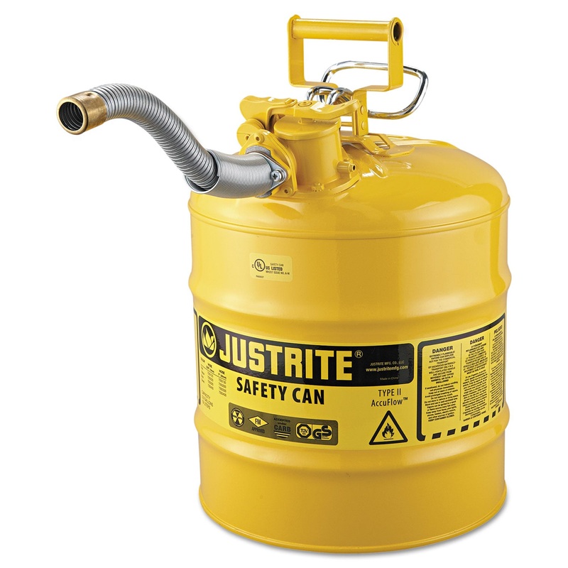 Accuflow Safety Can, Type Ii, 5gal, Yellow, 1″ Hose