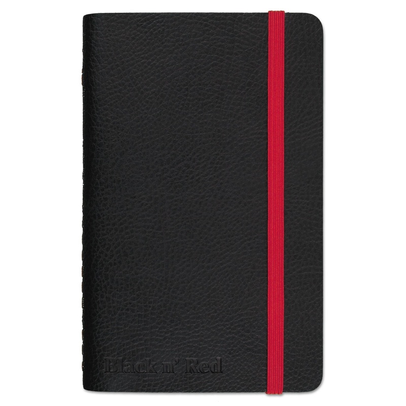 BLACK SOFT COVER NOTEBOOK, WIDE/LEGAL RULE, BLACK COVER, 5.5 X 3.5, 71 SHEETS