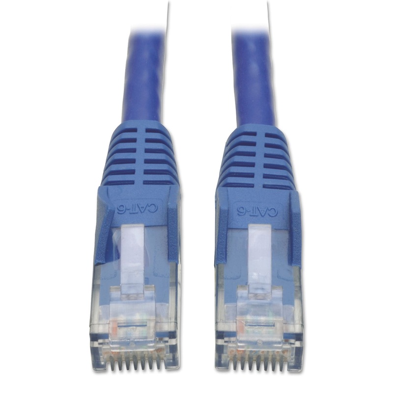 CAT6 GIGABIT SNAGLESS MOLDED PATCH CABLE, RJ45 (M/M), 1 FT., BLUE