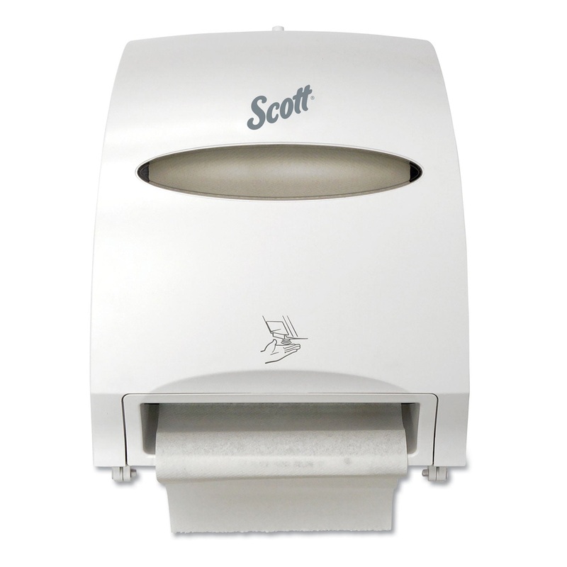 ESSENTIAL ELECTRONIC HARD ROLL TOWEL DISPENSER, 12.7W X 9.572D X 15.761H, WHITE