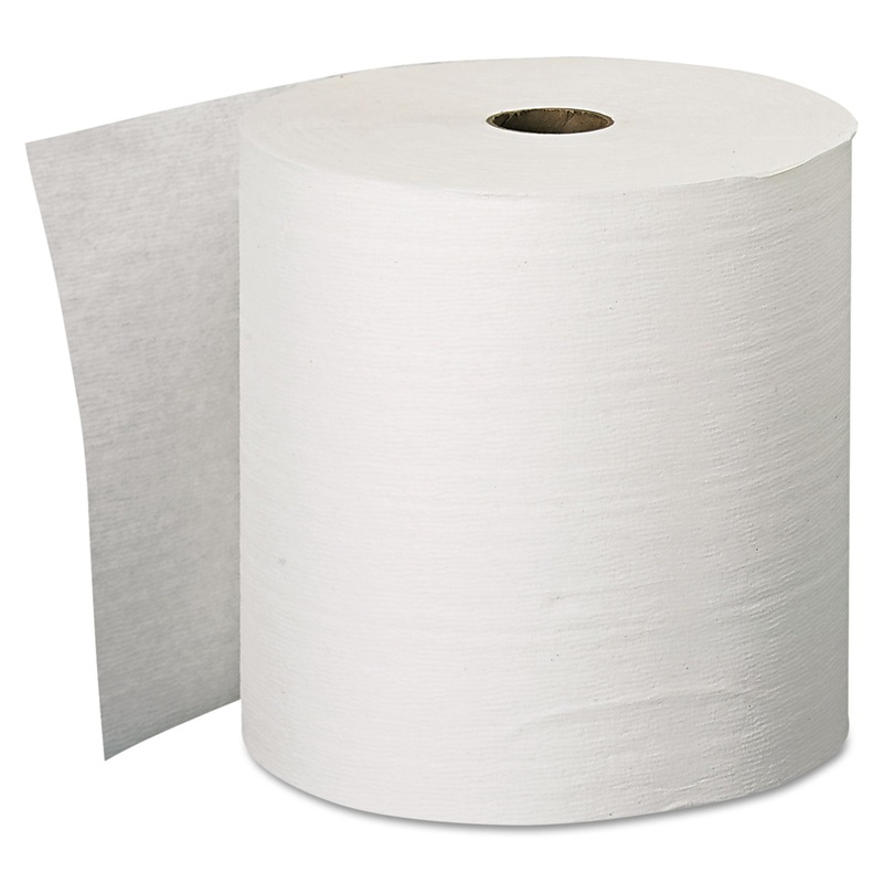ESSENTIAL PLUS HARD ROLL TOWELS, 1.5″ CORE, 8″ X 600 FT, WHITE, 6 ROLLS/CARTON