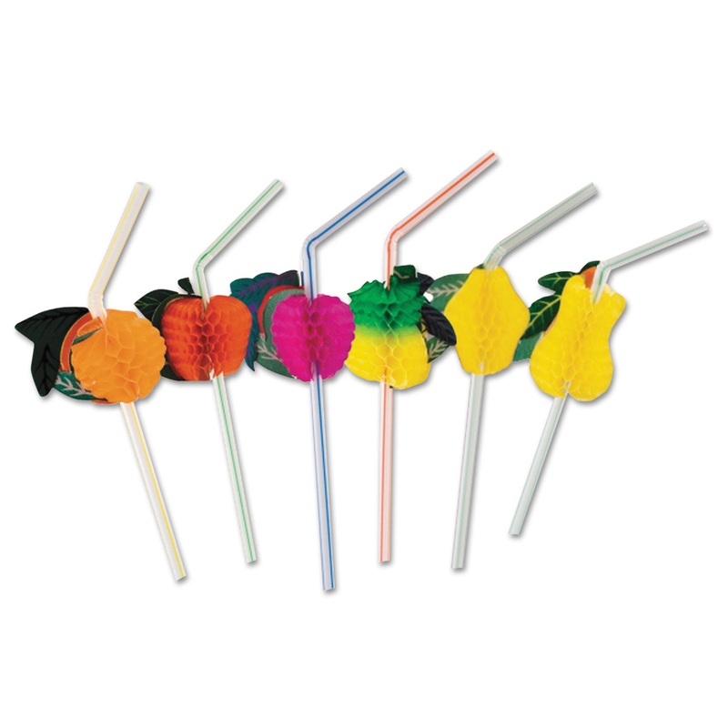 Fruit-Ring Drinking Straws, 9 1/2″, Assorted, 144/box, 24 Boxes/carton