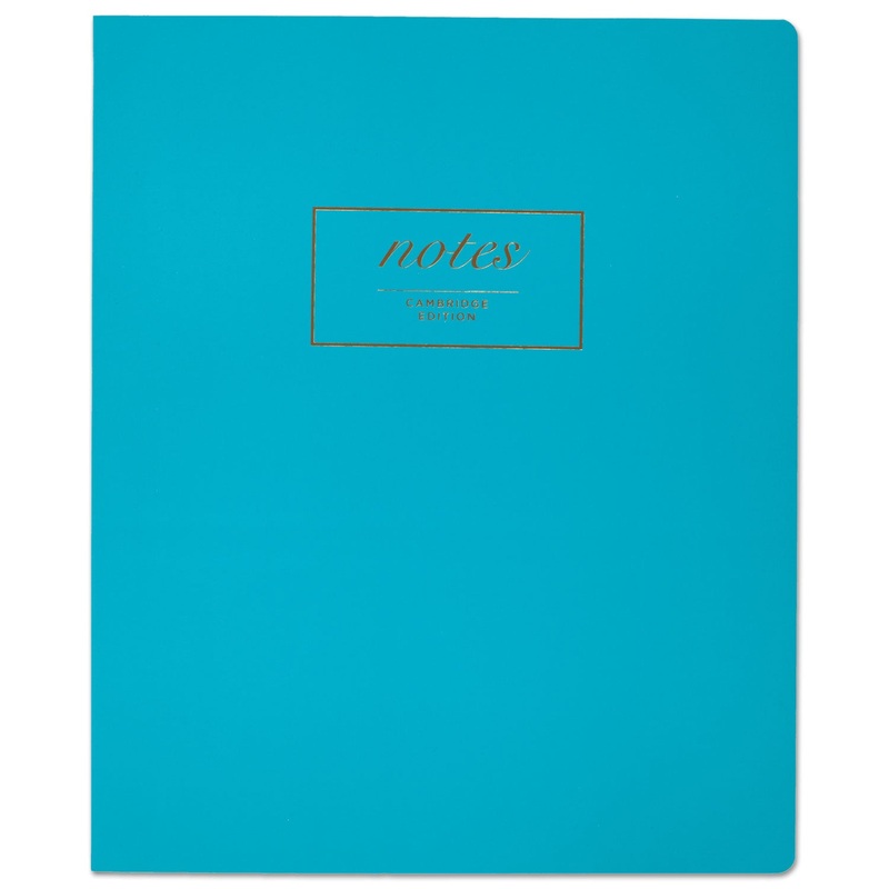 JEWEL TONE NOTEBOOK, WIDE/LEGAL RULE, TEAL COVER, 11 X 9, 80 SHEETS