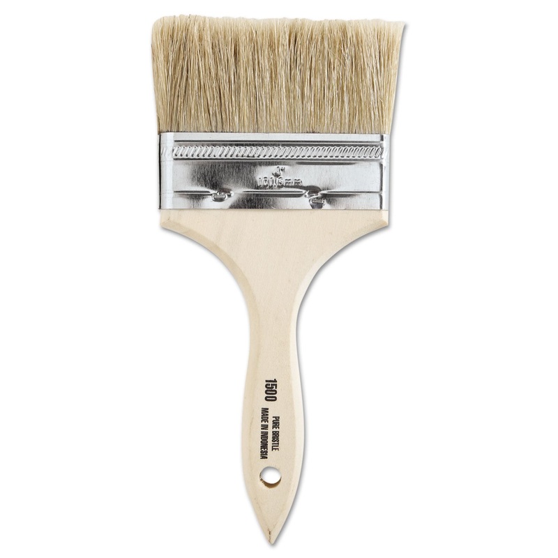 Chinese Bristle-Chip Brush, 4″, White