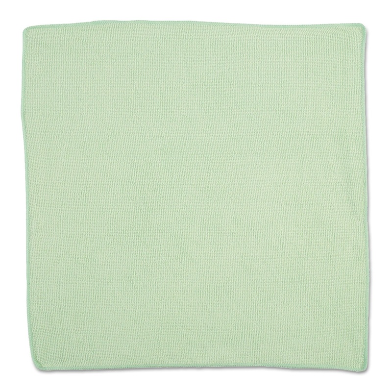 Microfiber Cleaning Cloths, 16 X 16, Green, 24/pack