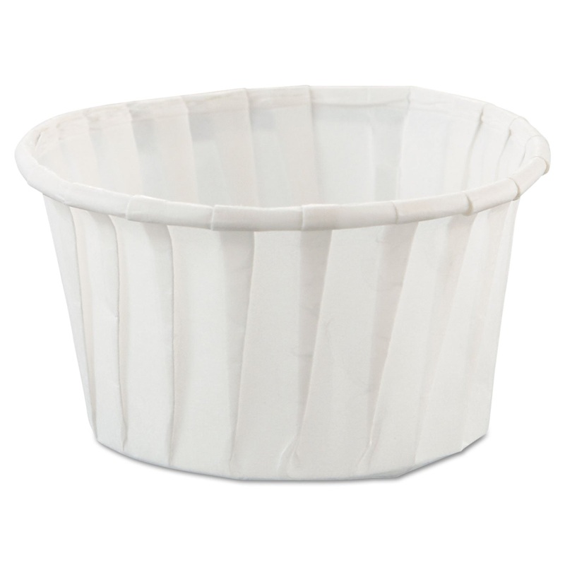 Paper Portion Cups, 4oz, White, 250/bag, 20 Bags/carton