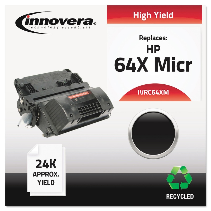 REMANUFACTURED CC364X(M) (64XM) HIGH-YIELD MICR TONER, 24000 PAGE-YIELD, BLACK