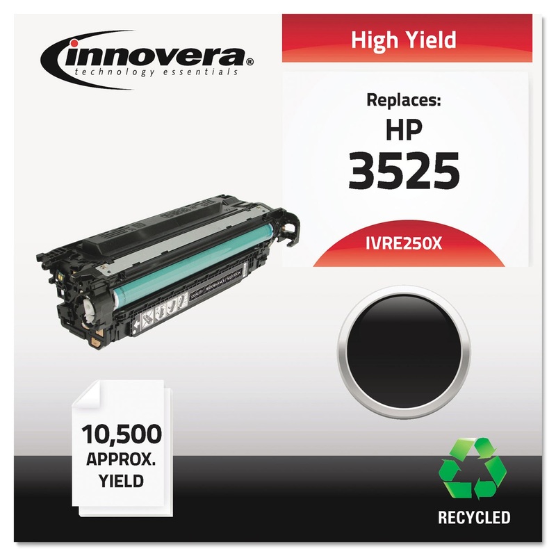 REMANUFACTURED CE250X (504X) HIGH-YIELD TONER, 10500 PAGE-YIELD, BLACK