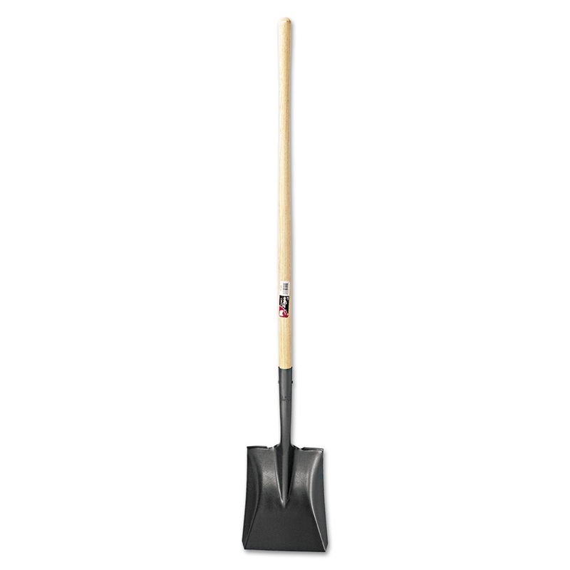 Eagle Long-Handle Square Point Shovel, No. 2 Blade, 46″ Handle, Steel/ash