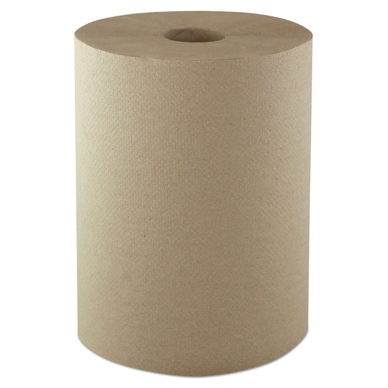 HARDWOUND ROLL TOWELS, 1-PLY, 10″ X 800 FT, KRAFT, 6 ROLLS/CARTON