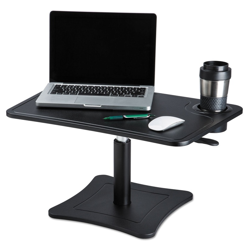 High Rise Adjustable Laptop Stand W/storage Cup, 21 X 13 X 15 3/4, Black
