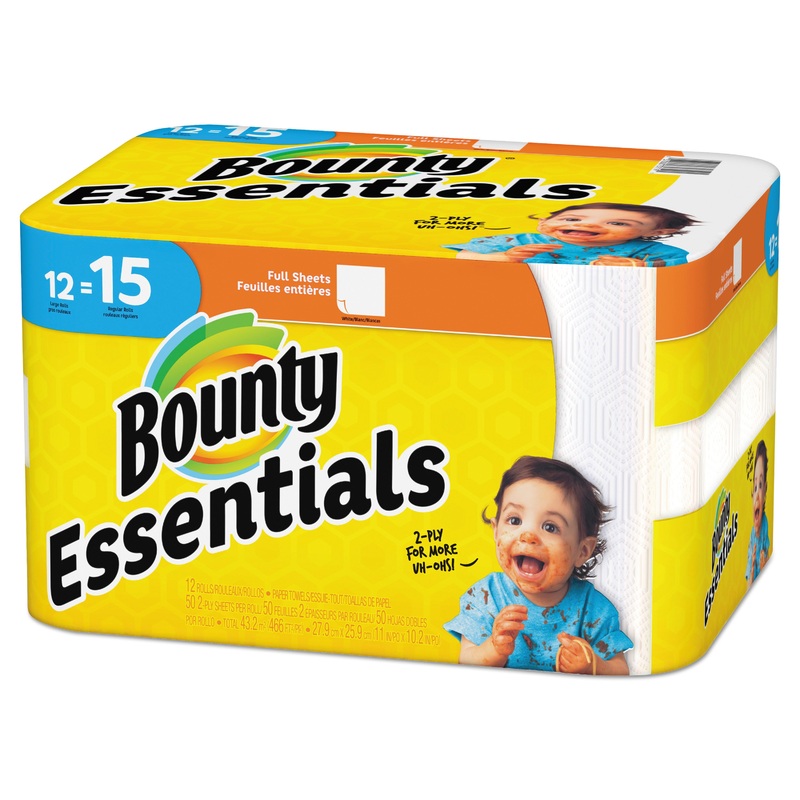 ESSENTIALS PAPER TOWELS, 50 SHEETS/ROLL, 12 ROLLS/CARTON