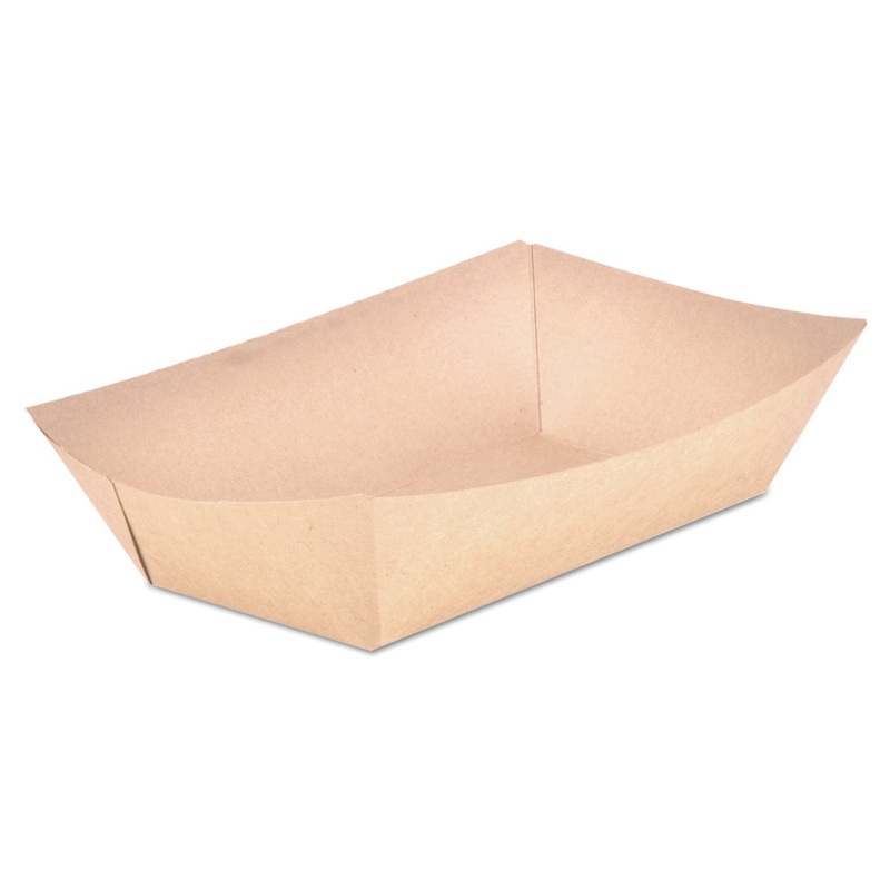 Food Trays, Paperboard, Brown Kraft, 5-Lb Capacity, 500/carton