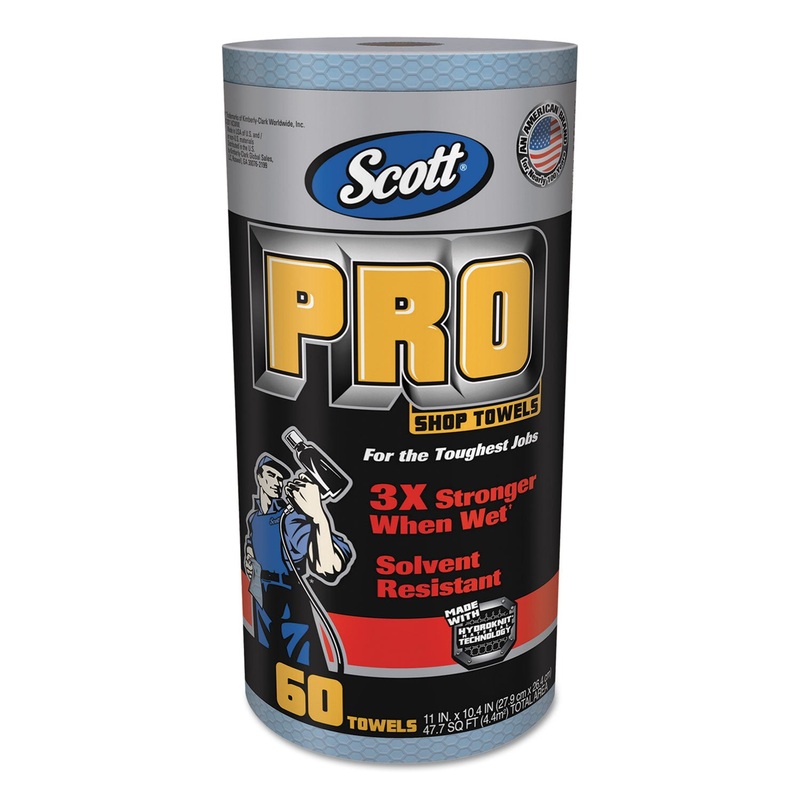 Pro Shop Towels, Heavy Duty, 1-Ply, Blue, 10 2/5″ X 11″, 12 Rolls/carton