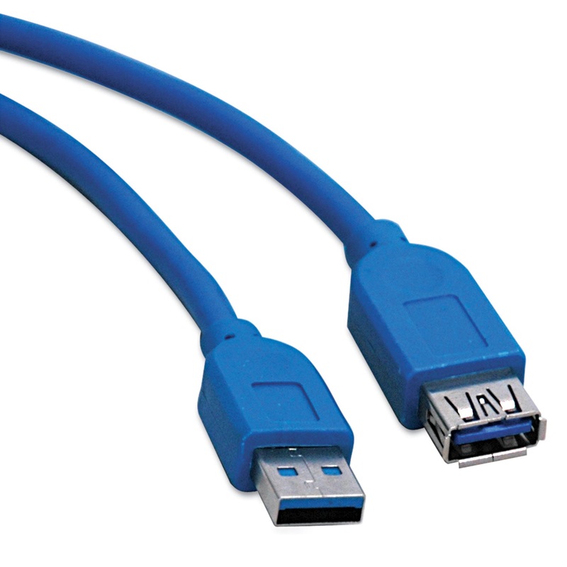 USB 3.0 SUPERSPEED EXTENSION CABLE (A-A M/F), 10 FT., BLUE