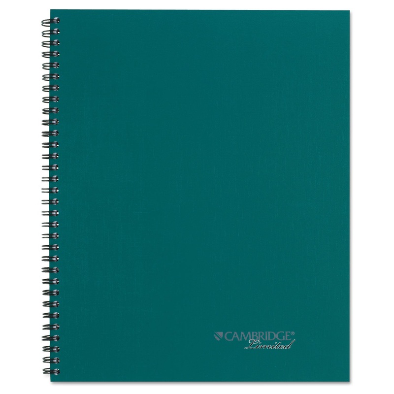 WIREBOUND BUSINESS NOTEBOOK, WIDE/LEGAL RULE, TEAL COVER, 9.5 X 7.25, 80 SHEETS