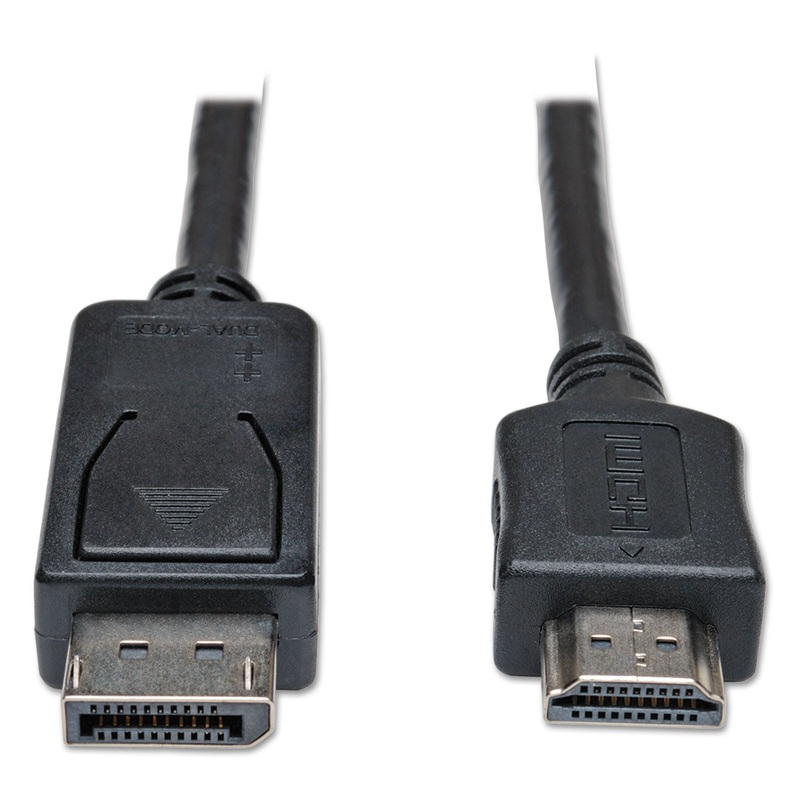 DISPLAYPORT TO HDMI CABLE ADAPTER (M/M), 6 FT., BLACK