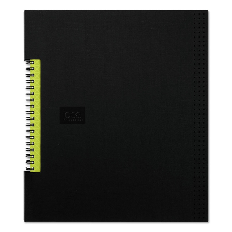 IDEA COLLECTIVE PROFESSIONAL WIREBOUND HARDCOVER NOTEBOOK, 8 1/2 X 11, BLACK