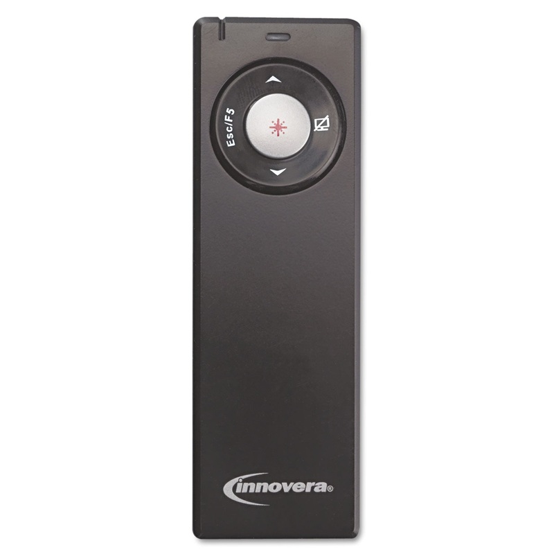 WIRELESS PRESENTER WITH LASER POINTER, 32 FT. RANGE, MATTE BLACK
