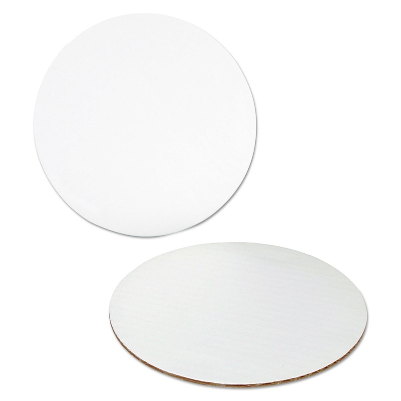 Bakery Cake Pads, 16″ Dia, White, 100/carton