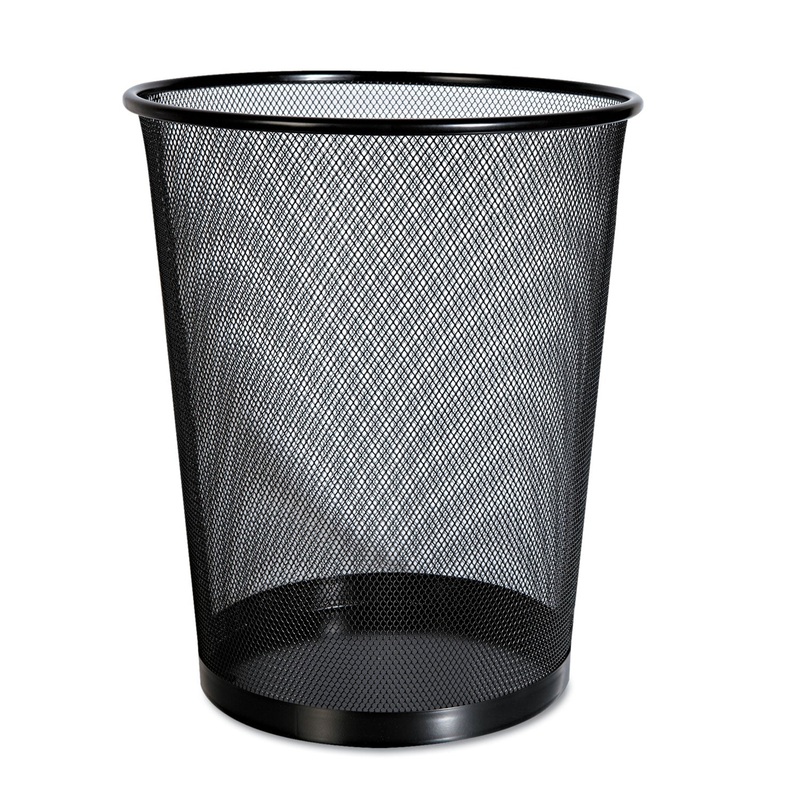 MESH WASTEBASKET, 18 QT, BLACK