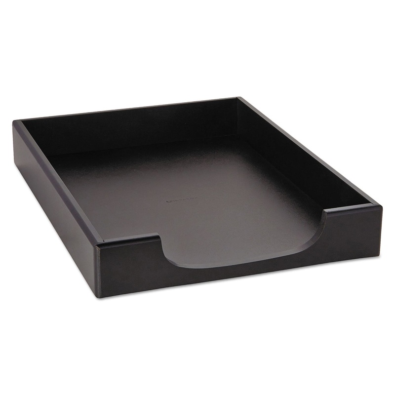 WOOD TONES DESK TRAY, 1 SECTION, LETTER SIZE FILES, 8.5″ X 11″, BLACK