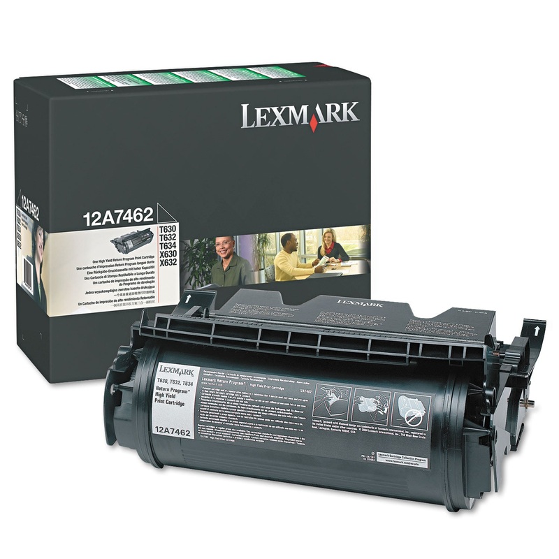 12A7462 RETURN PROGRAM HIGH-YIELD TONER, 21000 PAGE-YIELD, BLACK