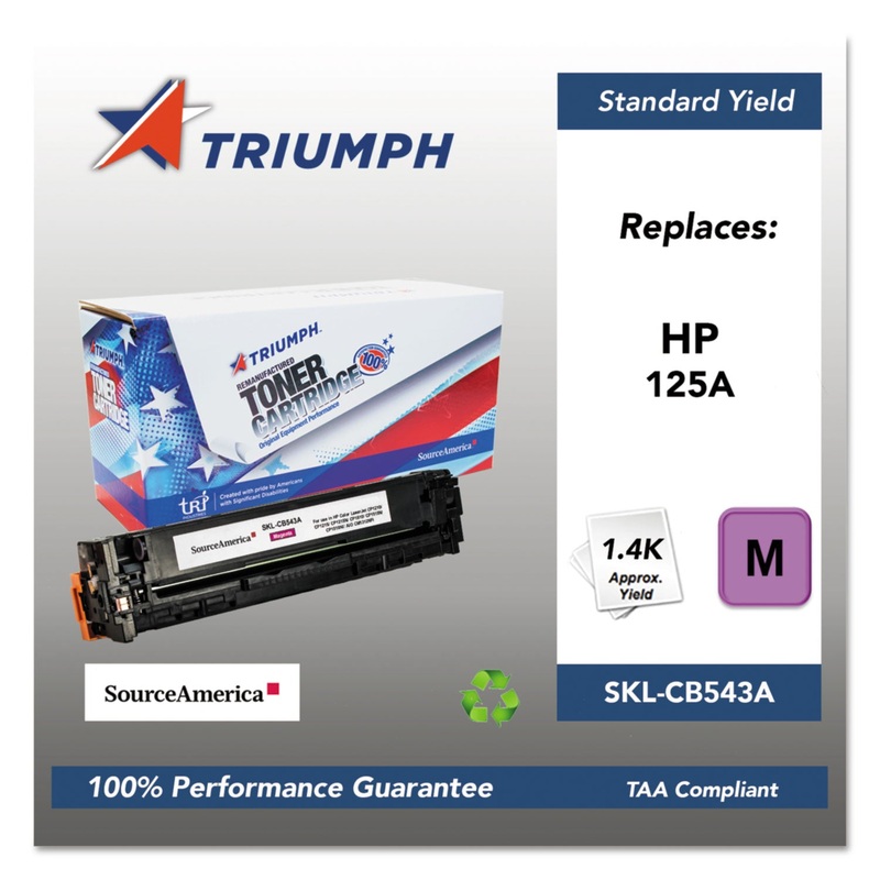 751000NSH0978 REMANUFACTURED CB543A (125A) TONER, 1500 PAGE-YIELD, MAGENTA