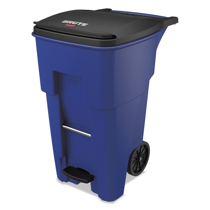 Brute Step-On Rollouts, Square, 65 Gal, Blue