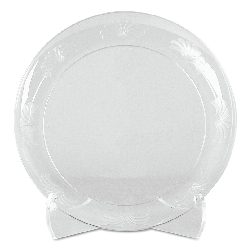 DESIGNERWARE PLATES, PLASTIC, 6″, CLEAR, 18/PK, 10 PK/CT