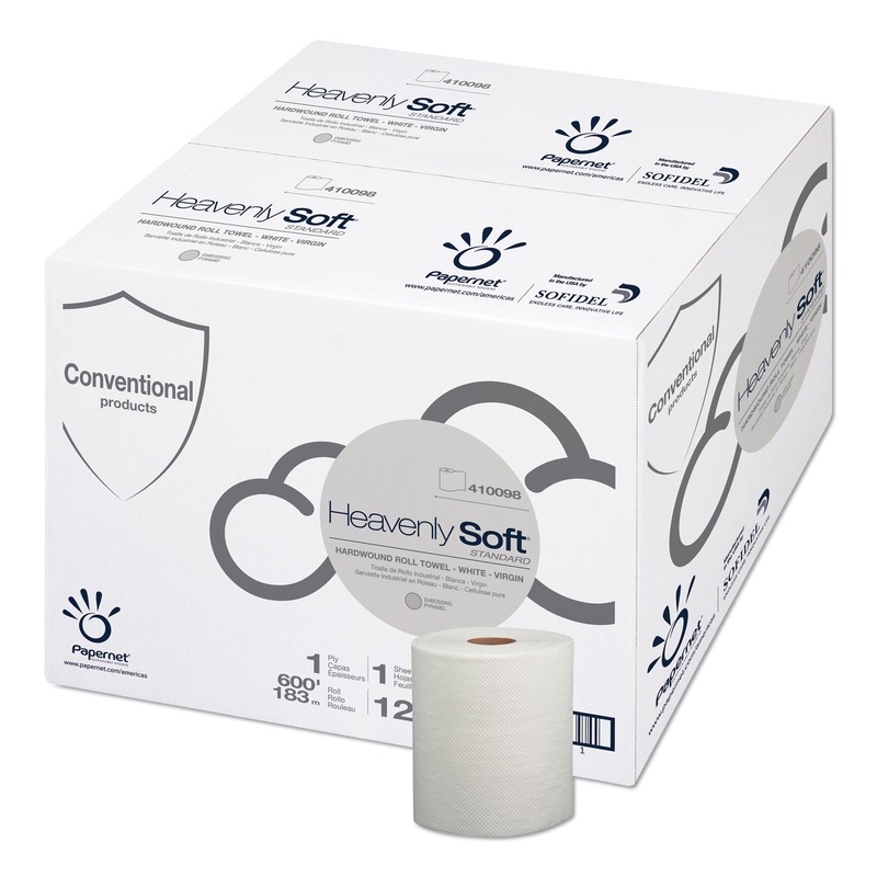 HEAVENLY SOFT PAPER TOWEL, 7.8″ X 600 FT, WHITE, 12 ROLLS/CARTON
