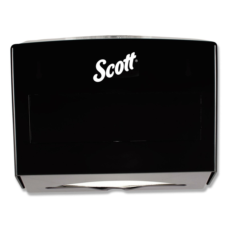 SCOTTFOLD FOLDED TOWEL DISPENSER, PLASTIC, 10.75 X 4.75 X 9, BLACK