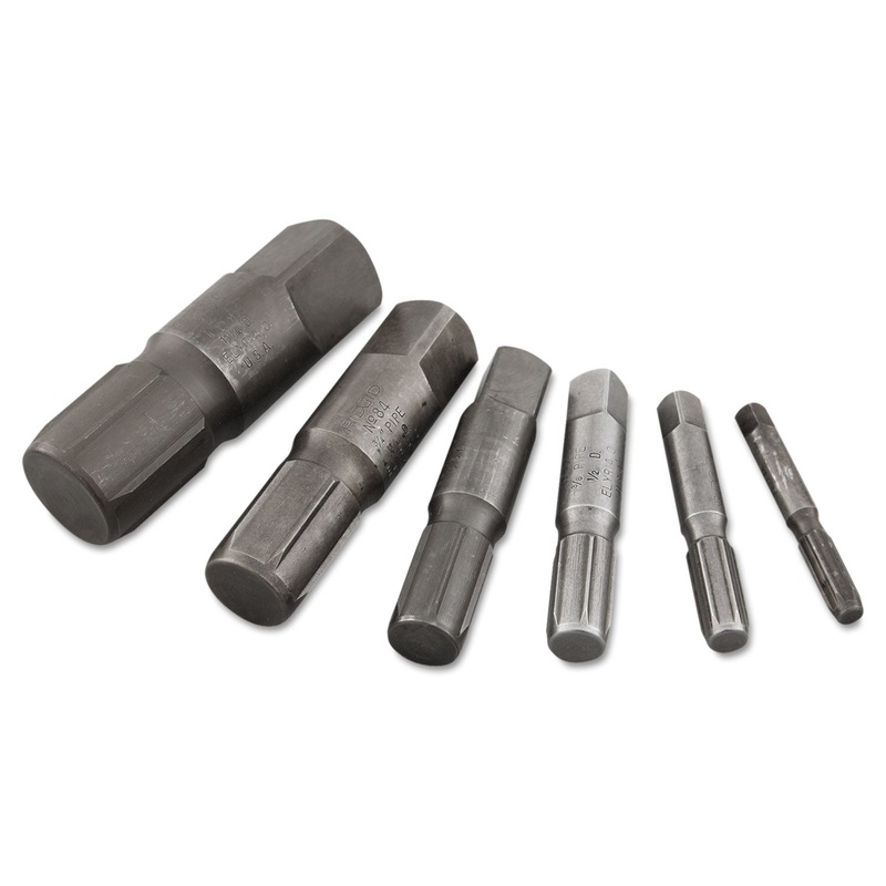 Six-Piece Pipe Extractor Set, No. 80 To 85, 1/8in To 1in, Alloy Steel