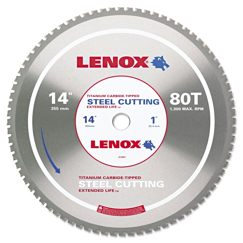 80t Circular Saw Blade, Steel-Cutting, 14″, 1″ Arbor, 1800rpm