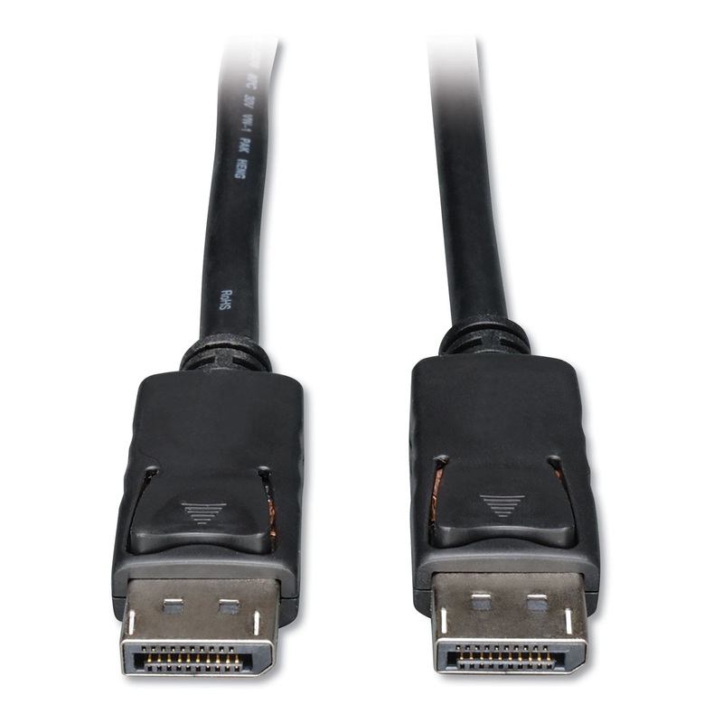 DISPLAYPORT TO DISPLAYPORT CABLE 4K WITH LATCHES (M/M), 4K X 2K @ 60 HZ, 10 FT.