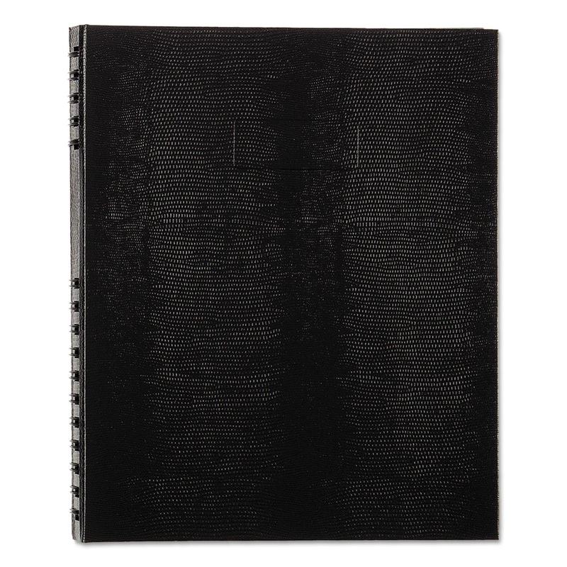 NotePro Notebook, 1 Subject, Medium/College Rule, Black Cover, 11 x 8.5, 150 Sheets