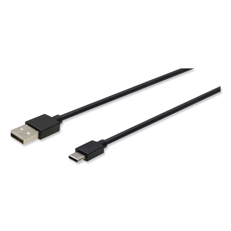 USB TO USB C CABLE, 6 FT, BLACK