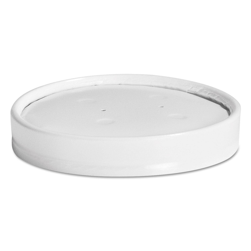 Vented Paper Lids, 8-16oz Cups, White, 25/sleeve, 40 Sleeves/carton