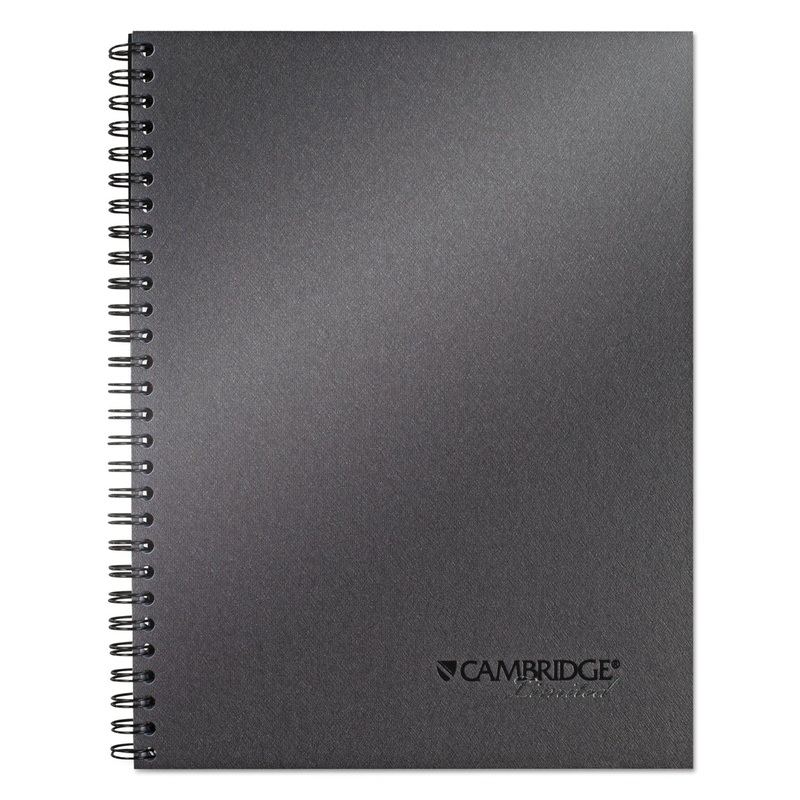 WIREBOUND BUSINESS NOTEBOOK, WIDE/LEGAL RULE, METALLIC TITANIUM, 9.5 X 7.25, 80 SHEETS