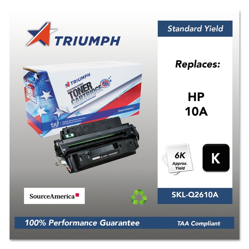751000NSH0176 REMANUFACTURED Q2610A (10A) TONER, 6000 PAGE-YIELD, BLACK