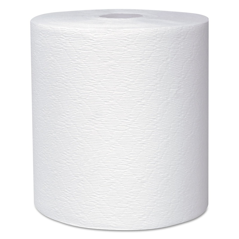 ESSENTIAL PLUS HARD ROLL TOWELS 8″ X 600 FT, 1 3/4″ CORE DIA, WHITE, 6 ROLLS/CT