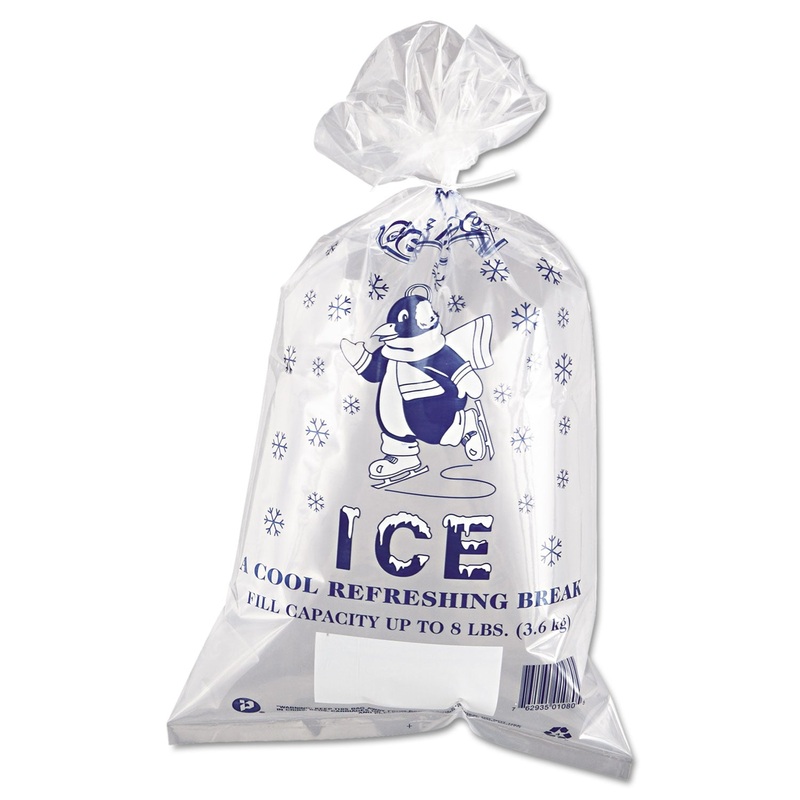 ICE BAGS, 1.5 MIL, 11″ X 20″, CLEAR, 1,000/CARTON