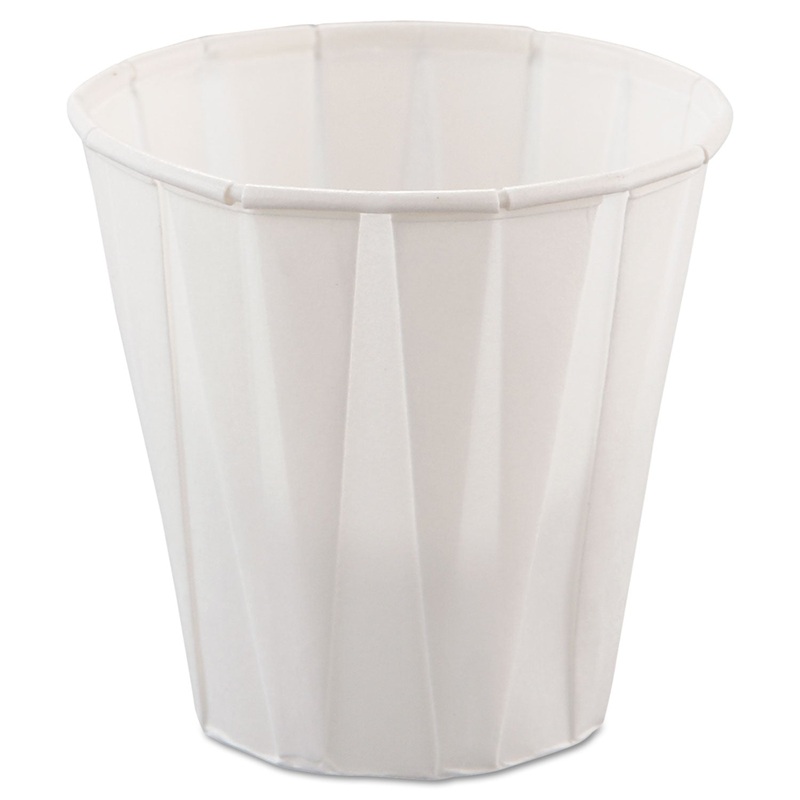 Paper Medical & Dental Treated Cups, 3.5oz, White, 100/bag, 50 Bags/carton
