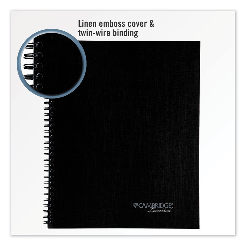 WIREBOUND ACTION PLANNER NOTEBOOK PLUS PACK, BLACK, 11 X 8.88, 80 SHEETS, 2/PACK