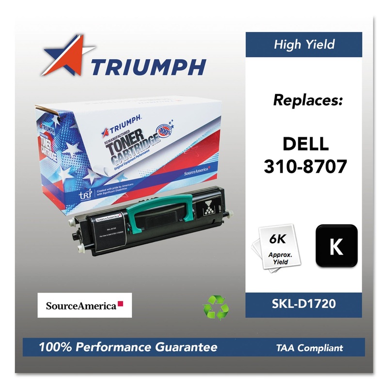 751000NSH0955 REMANUFACTURED 310-8707 HIGH-YIELD TONER, 6000 PAGE-YIELD, BLACK