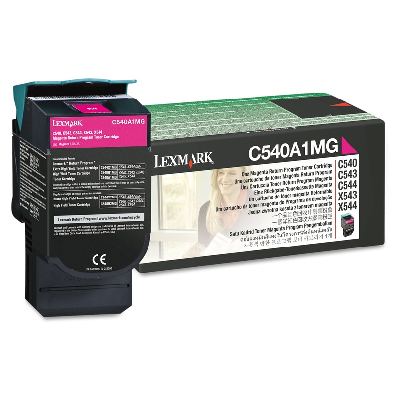 C540A1MG RETURN PROGRAM TONER, 1000 PAGE-YIELD, MAGENTA