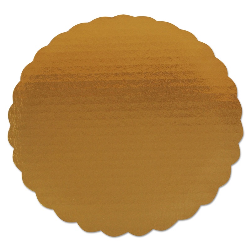 Cake Pad, Gold, 9″ Diameter, Mylar, 200/carton